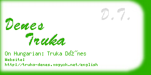 denes truka business card